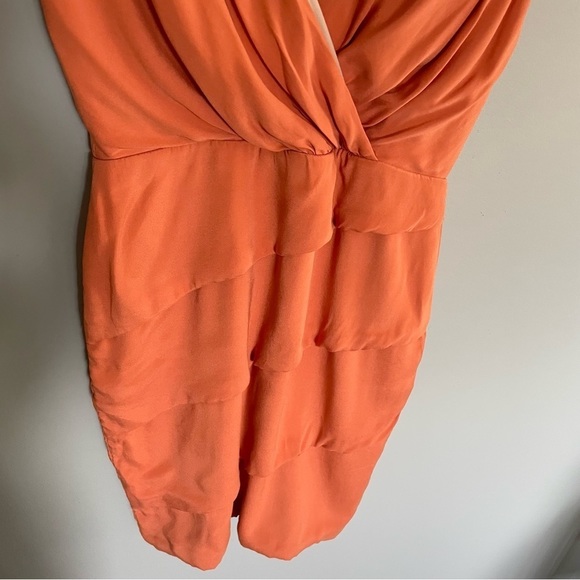 Maria Bianca Nero | Formal | Mini Dress | Burnt Orange | Bridal | Prom  | Size S - Picture 8 of 10